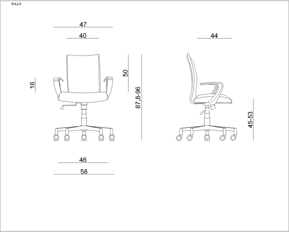 Kancelárska stolička MILLO
